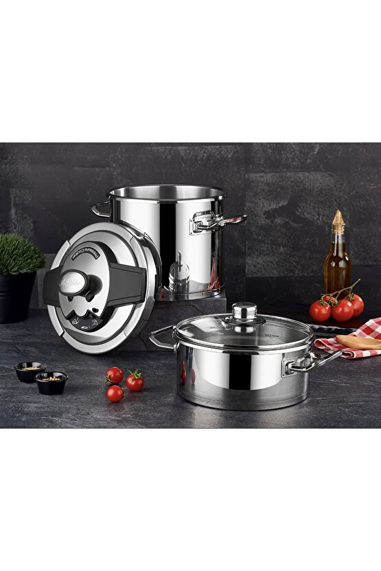 Aryıldız Vento Prestige 3.5+5.5l Siyah Kanka Düdüklü Set
