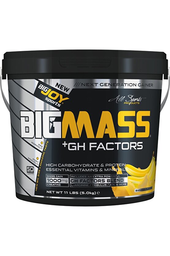 Bigmass Gh Factors Mass Gainer 5 Kg Muz Karbonhidrat Tozu High Carbonhidrate&protein&vitamins