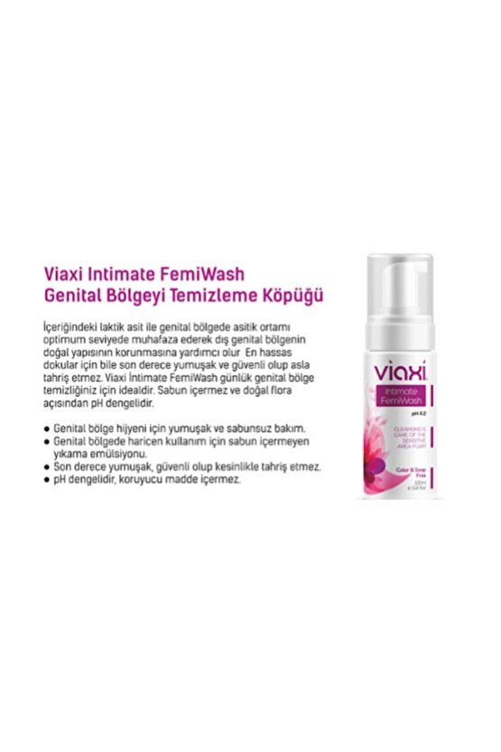 Viaxi Intimate Femiwash Intim Temizleme Köpüğü 100 ml 