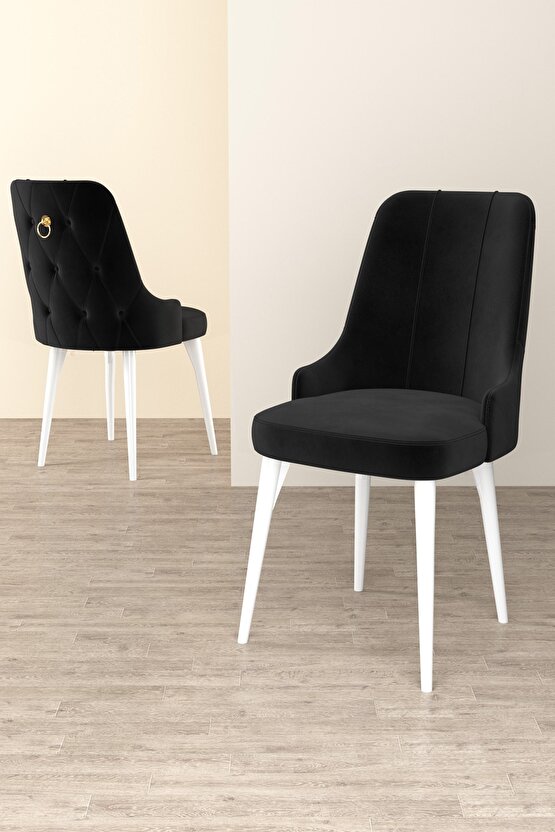 Rovena Alya Beyaz Mermer Desen 80x132 Açılabilir Mdf Yemek Masası Takımı 4 Adet Sandalye BH11070