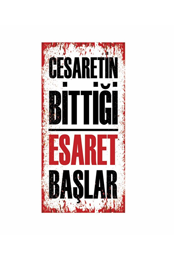 cesaret motivasyon ilham veren sözler duvar yazıları ev dekorasyon tablo mini retro ahşap poster