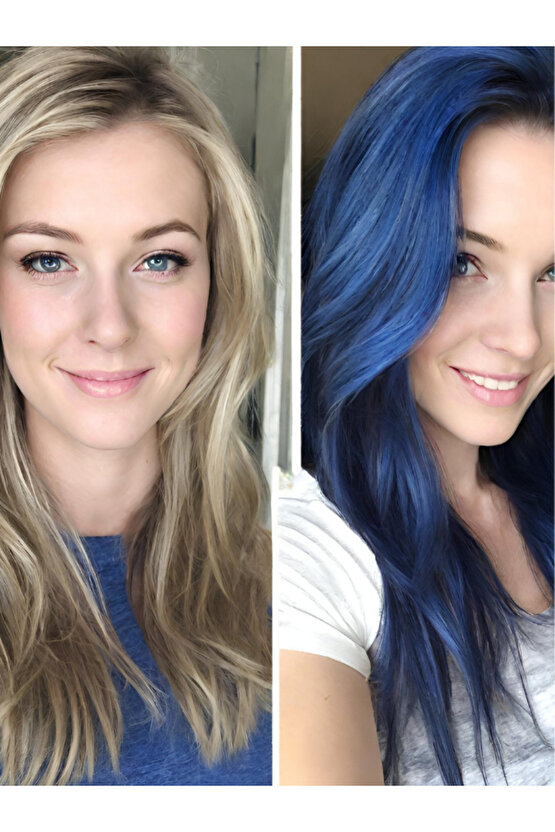 Amonyaksız Mavi Renkli Saç Boyası 250 ml Kokusuz Su Bazlı Blue Hair Dye