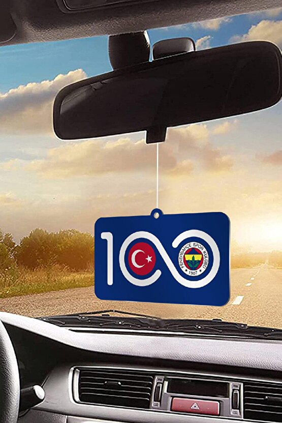 Fenerbahçe 100 yıl  Logolu Lisaslı 5 Yıldızlı Taraftarlı  Armalı Asma Oto Kokusu 