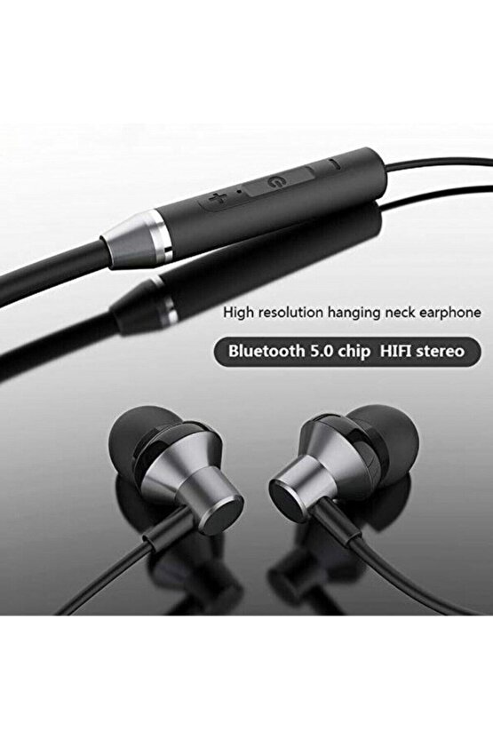 He05 Bluetooth 5.0 Chip Kulaklik Kablosuz Stereo Spor Manyetik Kulaklik Su Geçirmez Kulaklik