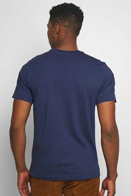 Sportswear Futura Swoosh Logo Tee T Shirt Unisex Baskılı Tişört Lacivert
