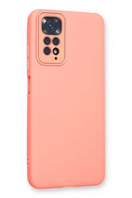 NewFace Newface Xiaomi Redmi Note 11 Kılıf Lansman Glass Kapak - Pembe NX9464