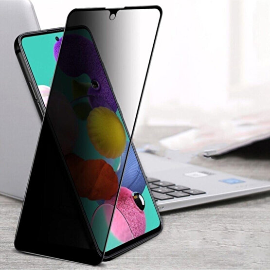 Wontis Xiaomi Mi 10T Pro Privacy Hayalet Cam Ekran Koruyucu Siyah