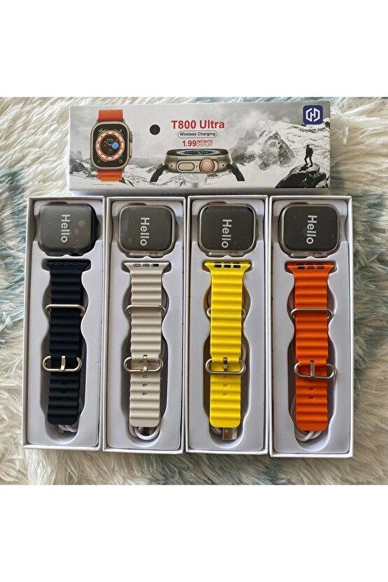 T800 Ultra 49mm Ios Android Uyumlu Akıllı Saat Bt Arama Cevaplama Özellikli 1,99inç Tam Ekran