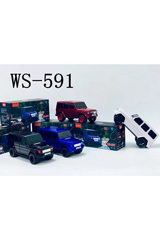 Ws-591 Jeep Oto G63 Tasarımlı Bluetooth Hoparlör Sd Kart Usb Fm Radyolu Kablosuz Speaker