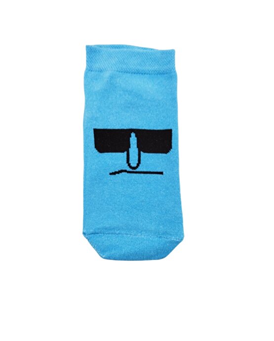 7li  Renkli Emoji Desenli Patik(Kısa) Çorap Seti