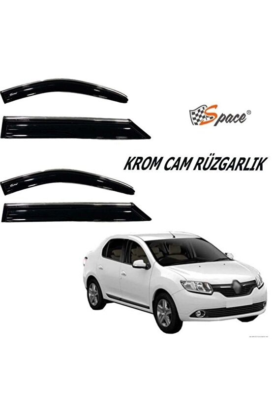 Renault Clio Symbol Krom Cam Rüzgarlığı 1.2mm 1998-2015 4lü  Caru443