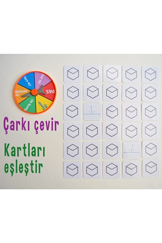 Açıları Tanıma Çark Oyunu - Matematik Geometri Işlem Eğlenceli Akıl Zeka Mantık Strateji Oyun