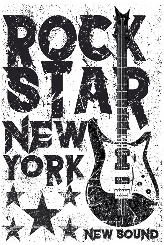 Amerika New York Rock Star Müzik Gitar Tablo