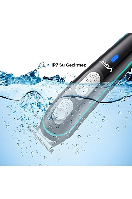 Ipx-7 Profesyonel Saç Sakal Tıraş Makinesi Su Geçirmez Şarjlı Tıraş Makinesi