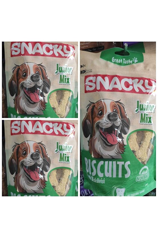 Biscuits Junior Mix Yavru Köpek Ödül Bisküvisi Köpek Ödül Maması 200gr X 3 Adet