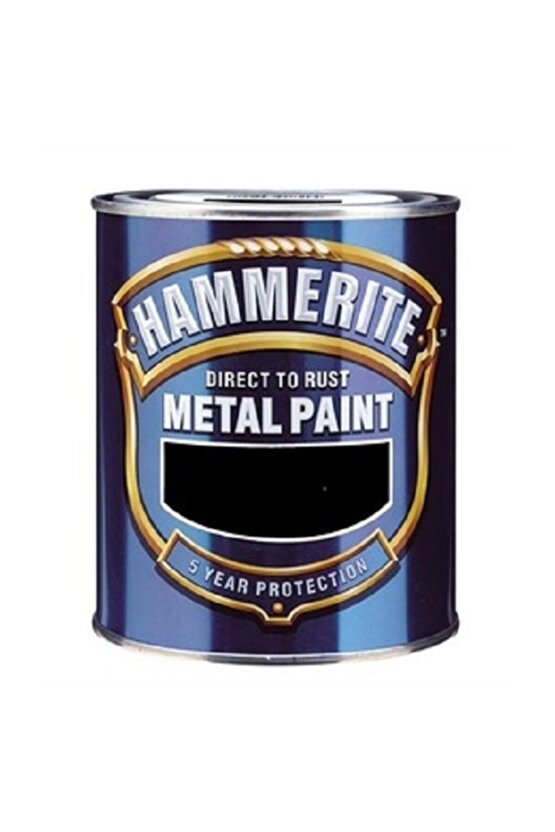 Hammerite Direk Pas Üstüne Düz Metal Boyası 0.75 Lt Siyah
