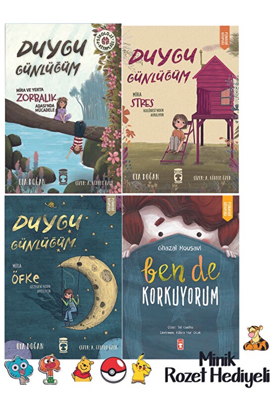 2. 3. Sınıf Okuma Seti 4 Kitap Duygu Günlüğüm Serisi ve Ben de Korkuyorum