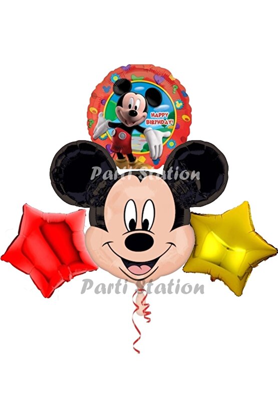 Mickey Mouse Doğum Günü Parti Balon Seti Fare Mickey Mouse Balon Konsept Seti