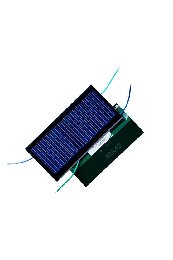 Küçük Mini Güneş Paneli 8cmx4cm 4,5Volt 0,2A + ve - Uç Kablolu