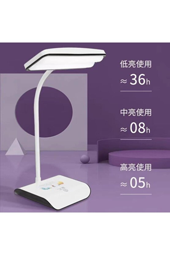 Şarjlı Masa Lambası Ayarlanabilir Beyaz Ve Gün Işığı 3 Modlu