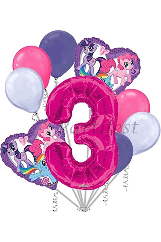 My Little Ponny Balon Set My Little Ponny Folyo Balon Set Konsept Doğum Günü Set 3 Yaş Balon