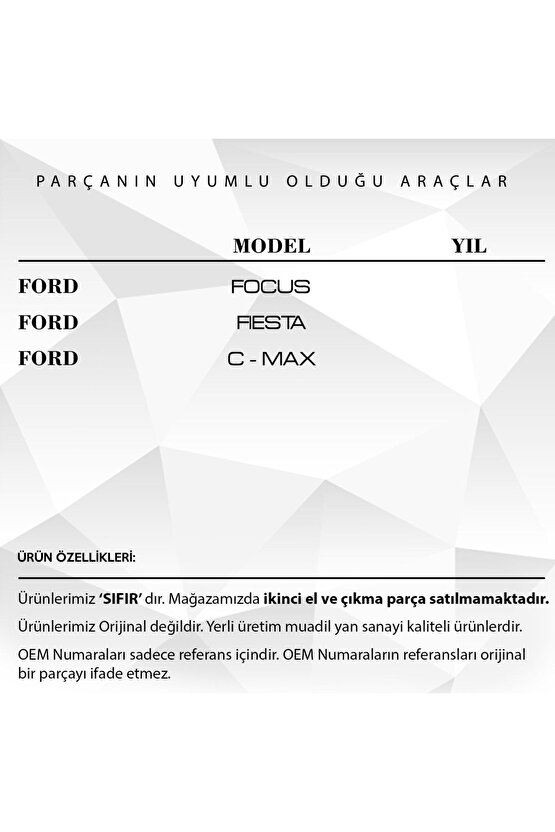 Ford Focus, Fiesta, C-Max için Tavan Anten Çubuğu - 39,5 Cm -