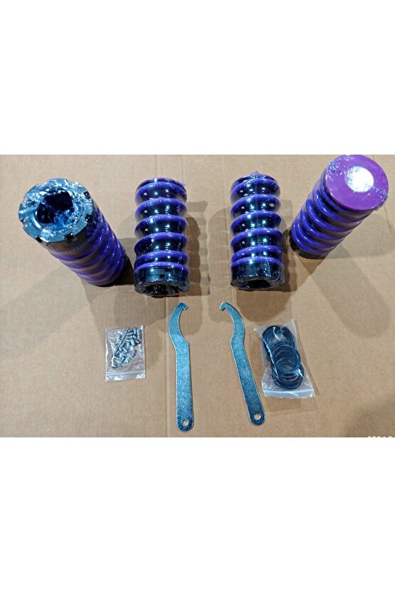 Honda Civic Uyumlu Spor Helezon Yay Coilover Alçaltma Kiti Ayarlı 88-92