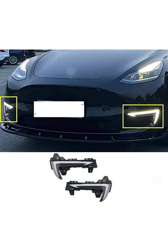 Tesla Model Y Sis Farı Drl Led Lambası Ledli