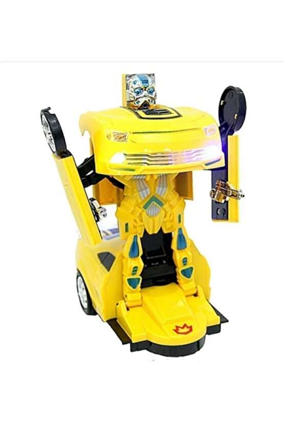 Robot Racez Car Robot Olabilen Sarı Araba