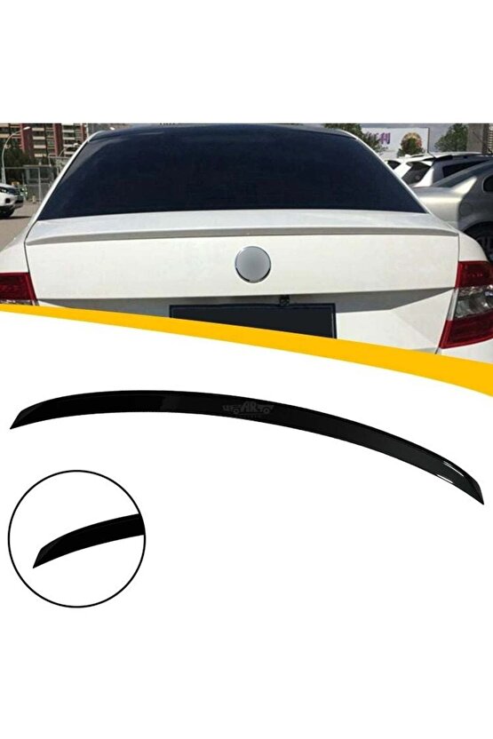 Skoda octavia bagaj üstü spoiler pianoblack boyalı 2013+