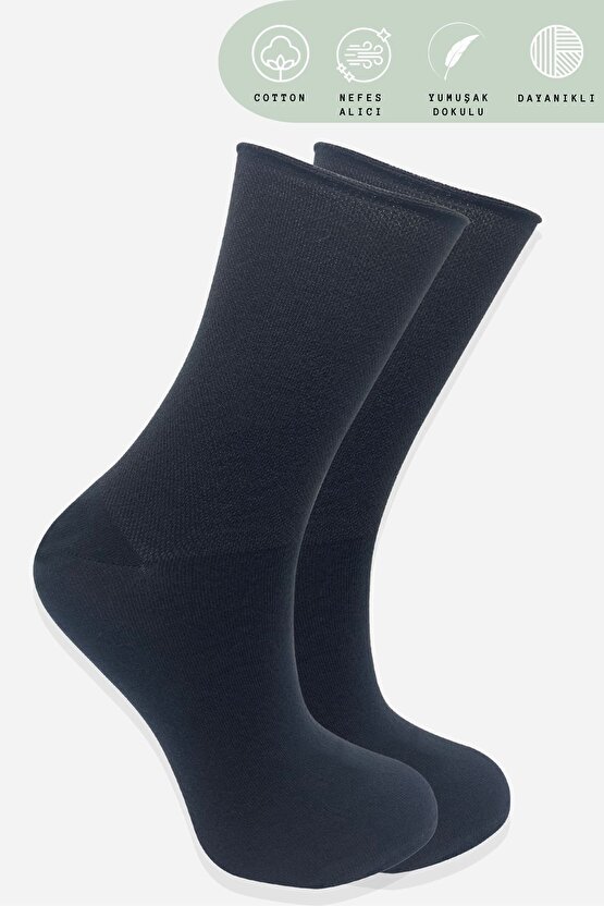 Coton Dikişsiz Lastiksiz  Roll-top Yazlık Sıkmayan  3lü Paket  Uzun Kadın Çorap Seti