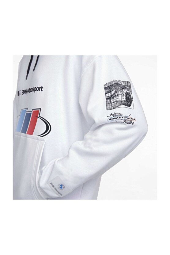 BMW Motorsport - Erkek Beyaz Sweatshirt