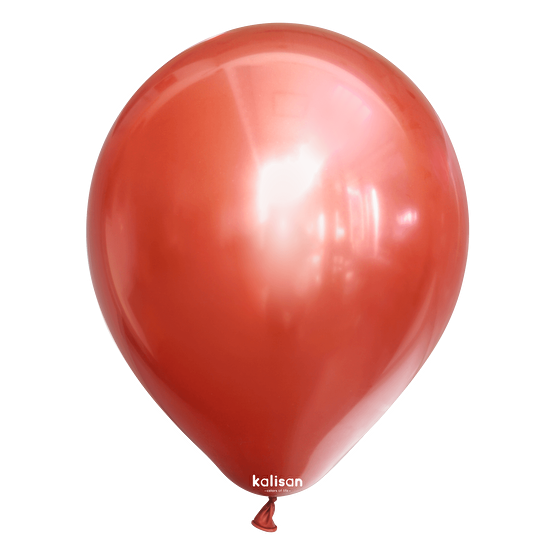  Krom Balon 12 Inç Kırmızı Renk 5 Adet