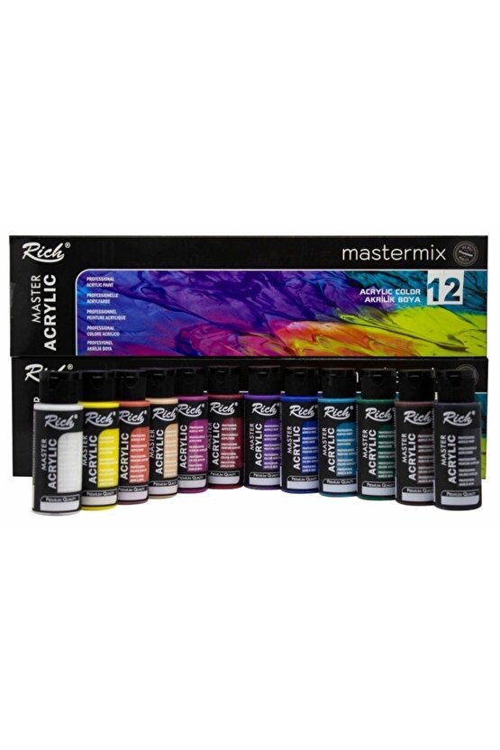 Akrilik Boya Master Mix Pastel Renk Set 12 Li 06011409