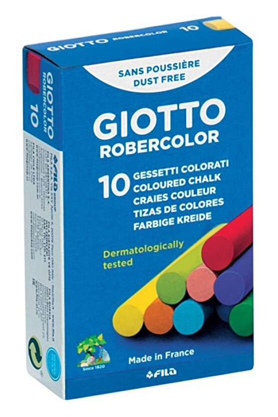 Robercolor Tebeşir Karışık Renkli 10`lu Kutu