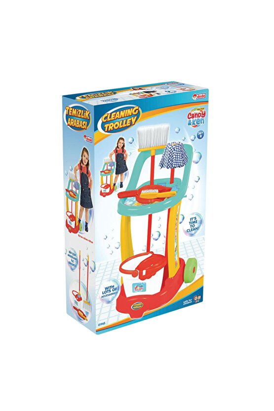 Candy & Ken Temizlik Arabası - Ev Eşyaları Seti - Ev Oyuncakları Seti