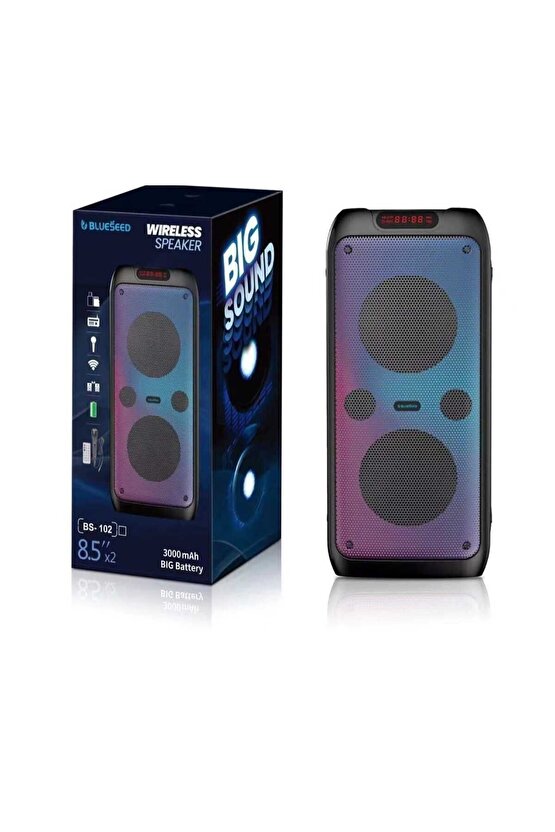 BLUETOOTH HOPARLÖR KABLOSUZ MİKROFONLU BASS KABİN PARTY SPEAKER TOPLANTI OKUL SEMİNER HOPARLÖRÜ