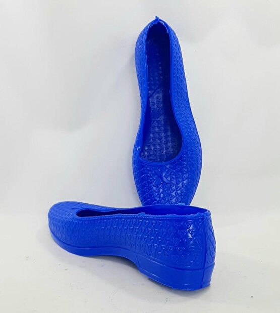 Makosen Lacivert Plastik Naylon Ayakkabı Düz Topuksuz