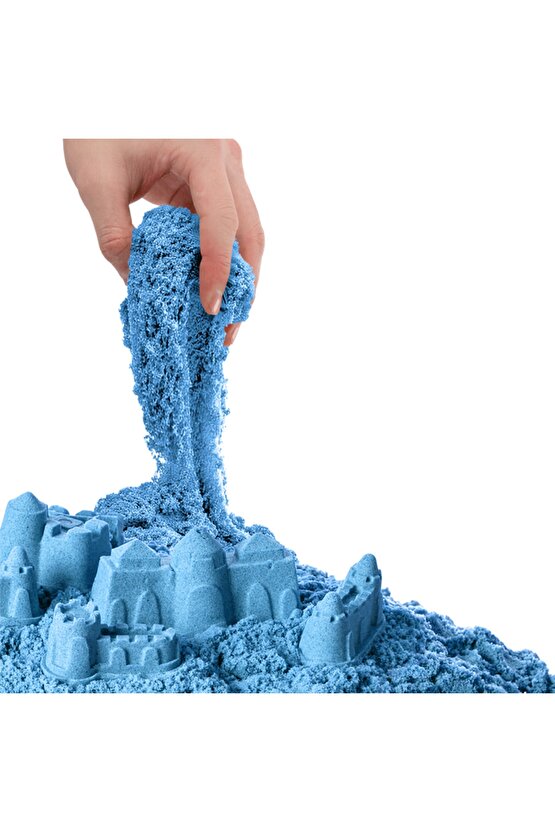 Aksesuarlı Mavi Kinetik Oyun Kumu (500 Gr.) - Art Craft Kinetik Kum Seti - Oyun Kumu - Art Sand Kumu