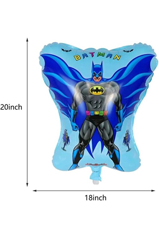 Siyah Rakam Balonlu Yarasa Batman Konsept 6 Yaş Doğum Günü Parti Balon Set Batman Tema Parti Set