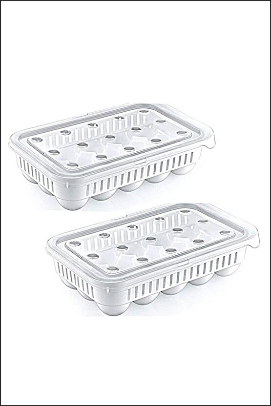 Yumurta Organizeri 2 Adet 15 Li Yumurta Saklama Kabı Bpa Free