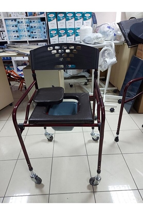 Tekerlekli Tuvaletli Hasta Sandalyesi
