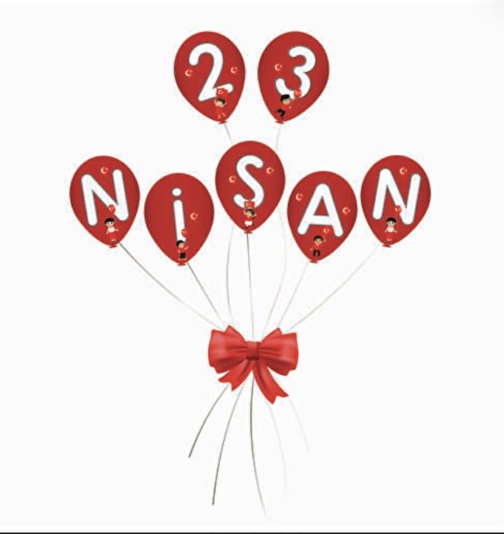 23 Nisan Balon Figürlü  Kapı Süsü