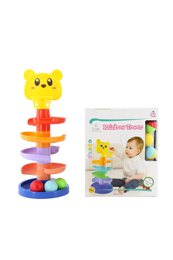 Mega Bebek Oyuncak Seti - Çarklı Kule - Oyuncak Kule - Bebek Kitapları - Bebek Oyuncak Seti - Bebek