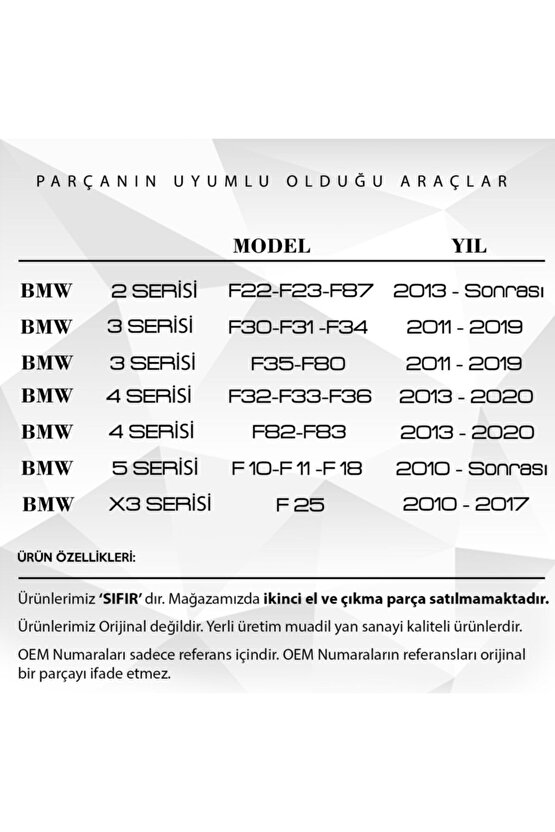 Bmw 5 Serisi F10, 3 Serisi F30 Için Bagaj Anahtar Kapağı Düğmesi Kolu