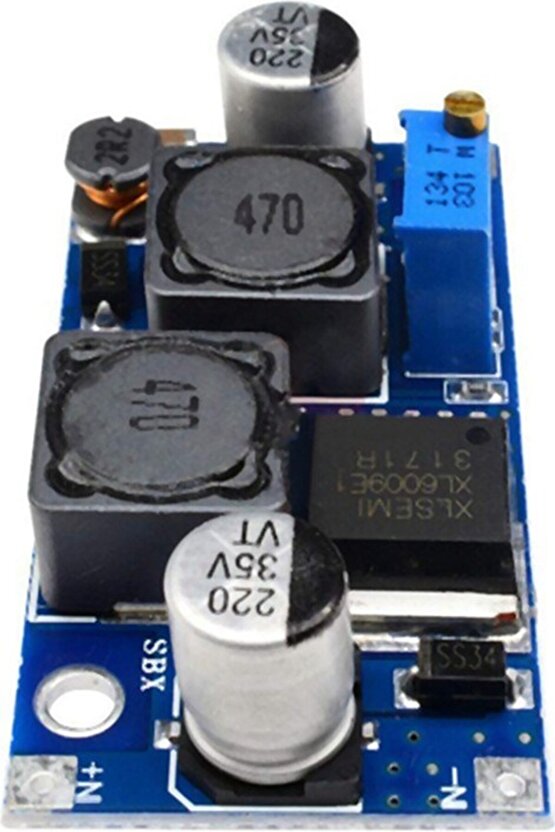 Dc-Dc Buck Boost Dönüştürücü Otomatik Geniş Voltaj Regülatörü XL6009 Geri