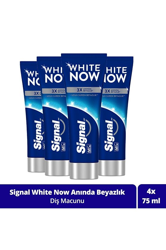 White Now Original Anında Beyazlatıcı Diş Macunu 75ml X4 