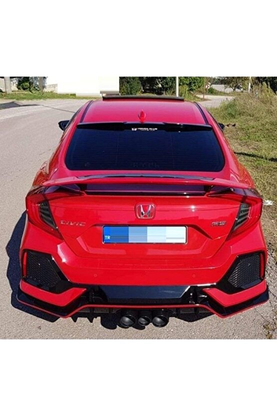 Honda Civic Fc5 Uyumlu Si Bagaj Üstü Spoiler Yüksek Boyasız 2016