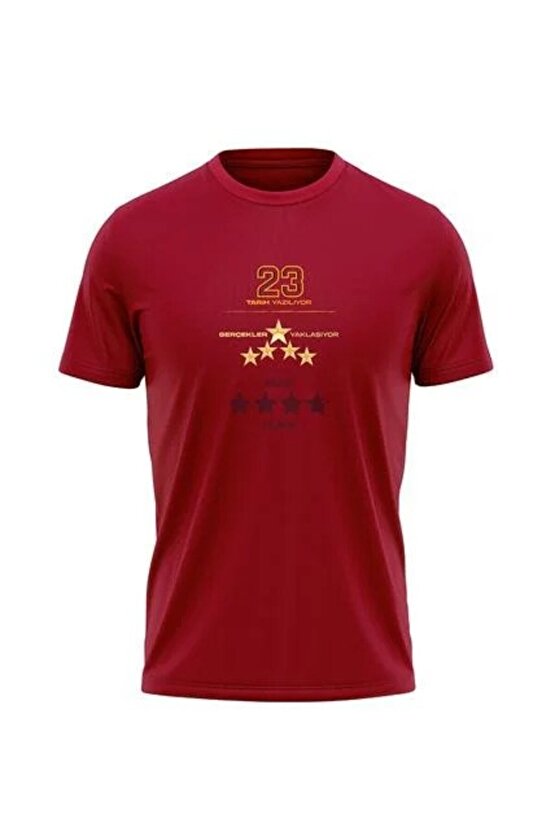 Lisanslı 2023 Şampiyonluk Kırmızı Çocuk T-Shirt Hediye Aslan Ahşap Kutulu