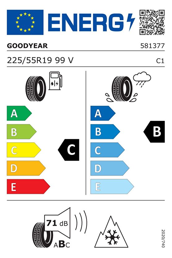 22555 R19 99V UltraGrip Performance + SUV Kış Binek 2024